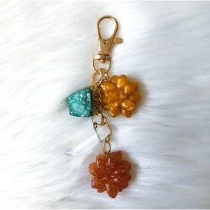 Mini Succulent & Crystal Keychain